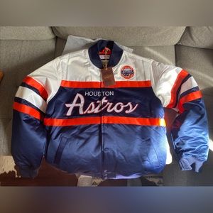 Mitchell & Ness Astros Superscript Satin Jacket
